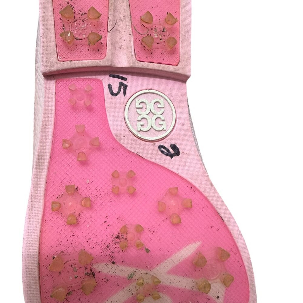 G/FORE Pink and White Women's Wingtip Athletic Golf Shoes - Picture 9 of 9